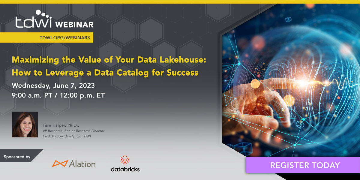 Data catalog + data lakehouse = a perfect pair. 🤝 

Join Alation, @databricks, and @TDWI's @fhalper for a webinar on 6/7 at 9am PT. 

You'll learn why orgs are moving to the lakehouse architecture and how a #DataCatalog can help.

tdwi.org/webcasts/2023/… 

#DataLakehouse