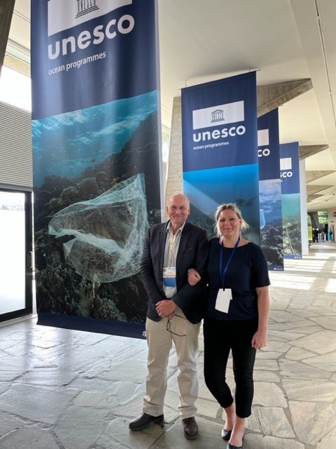 Great to be representing Plymouth plastic researchers with the Godfather of microplastics @ProfRThompson at INC-2 of the #GlobalPlasticTreaty in Paris this week. @PlymouthMarine @PlymUni