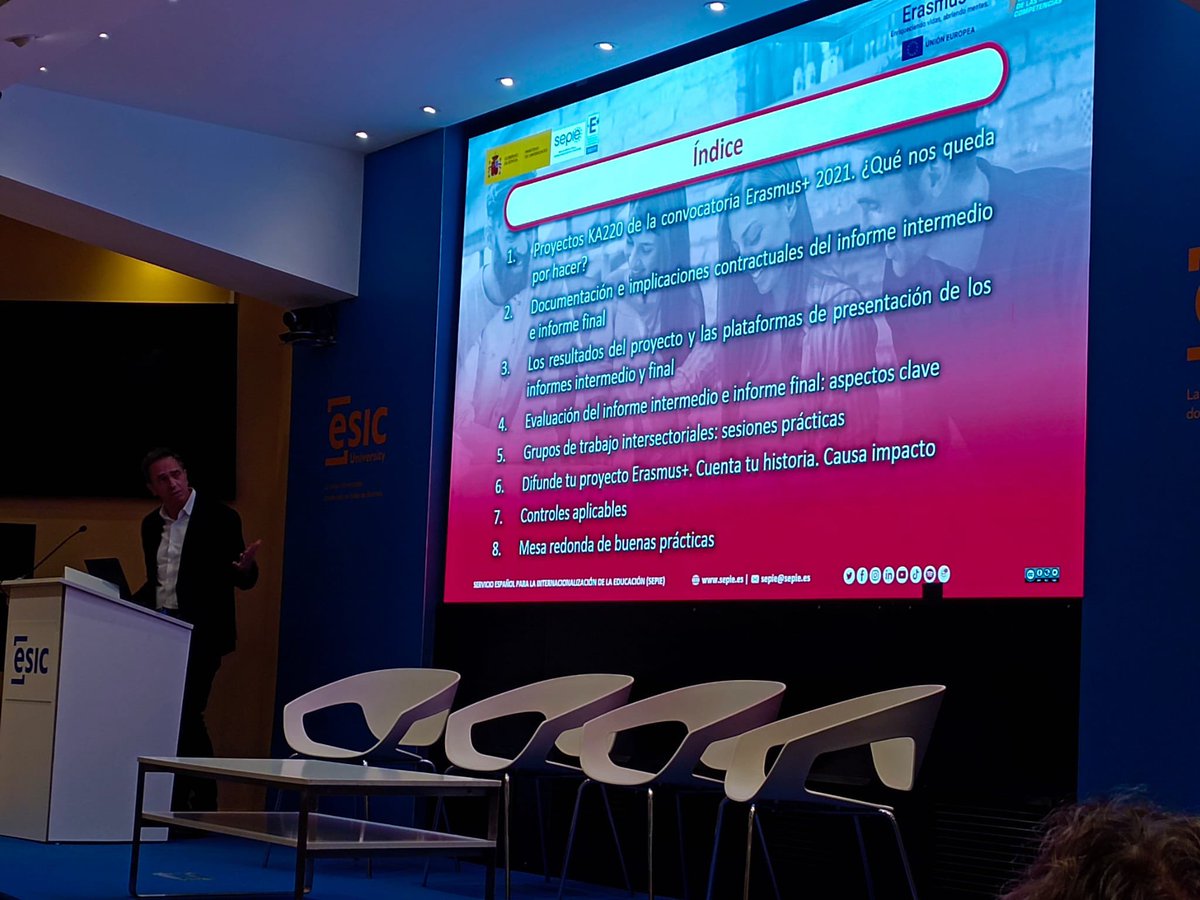 Nuestro coordinador <a href="/UBUEstudiantes/">Universidad Burgos</a> ha participado en el evento <a href="/sepiegob/">SEPIE</a> sobre cómo gestionar y difundir un proyecto <a href="/EUErasmusPlus/">Erasmus+</a> 
Hemos aprendido de las experiencias de otros participantes sobre cómo manejar mejor los desafíos y oportunidades 
<a href="/IDEALProject6/">IDEAL Project</a> 
#ErasmusPlus