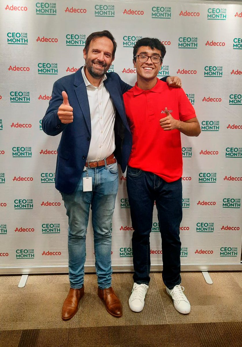¡Felicitaciones Alvaro Falcon Cossio, ganador en Perú del programa <a href="/CEOfor1Month/">CEO for One Month</a> 2023 - <a href="/AdeccoGroup/">The Adecco Group</a>! Hoy realizamos la etapa final del proceso de selección para elegir a nuestro Director General por un mes*, quien acompañará a nuestro Director General, Santiago Moure.
