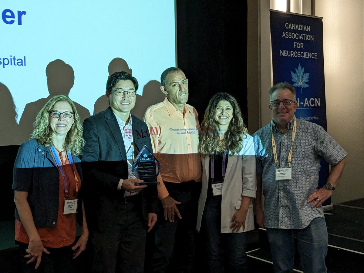 Such a pleasure to honour Karim Nader for his pioneering work on memory reconsolidation at  #canacn2023