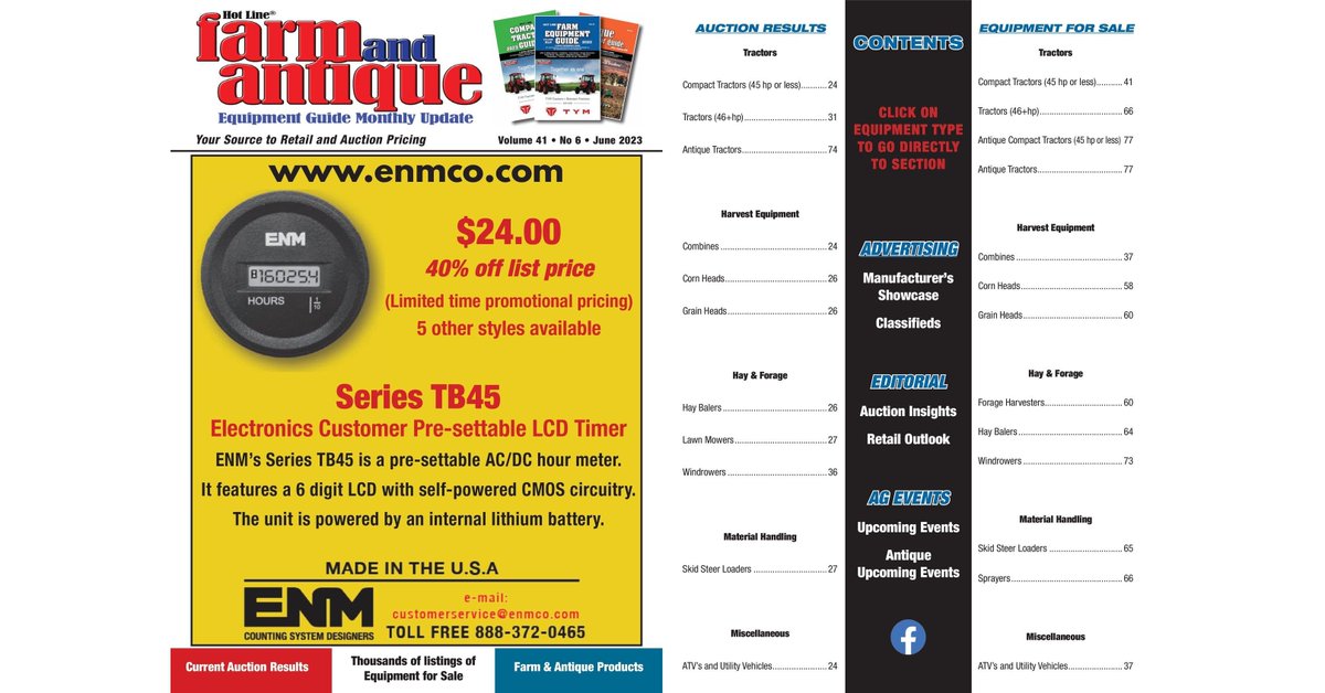 Check out the June 2023 Farm and Antique Equipment Guide!  Your source to retail and #auction pricing. secure.viewer.zmags.com/publication/9d…