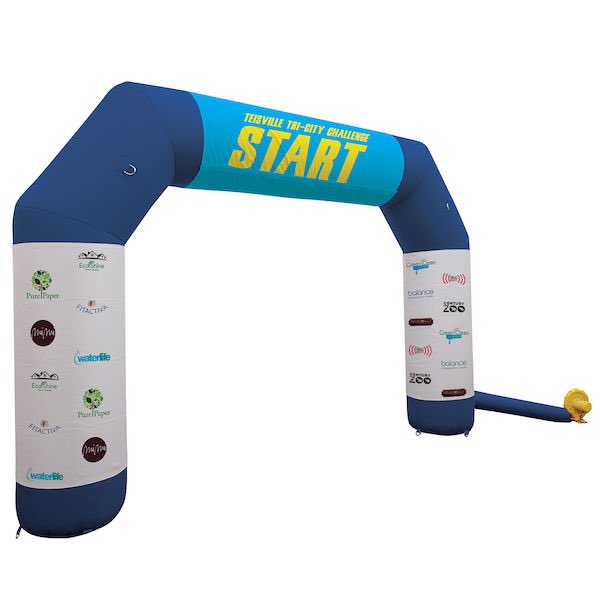 Get your race to a great start with this inflatable arch. #brandedmerchandise #displaymerchandise #inflatablearches #ThinkVamos