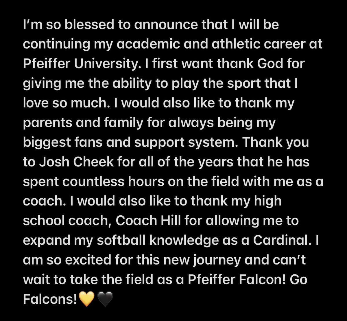 So blessed for this opportunity!! <a href="/CarolinaEliteCP/">Carolina Elite Cheek/Phifer</a> <a href="/ewilkessoftball/">East Wilkes Softball</a> <a href="/PfeifferSball/">PFEIFFER SOFTBALL</a> #ClassOf2024