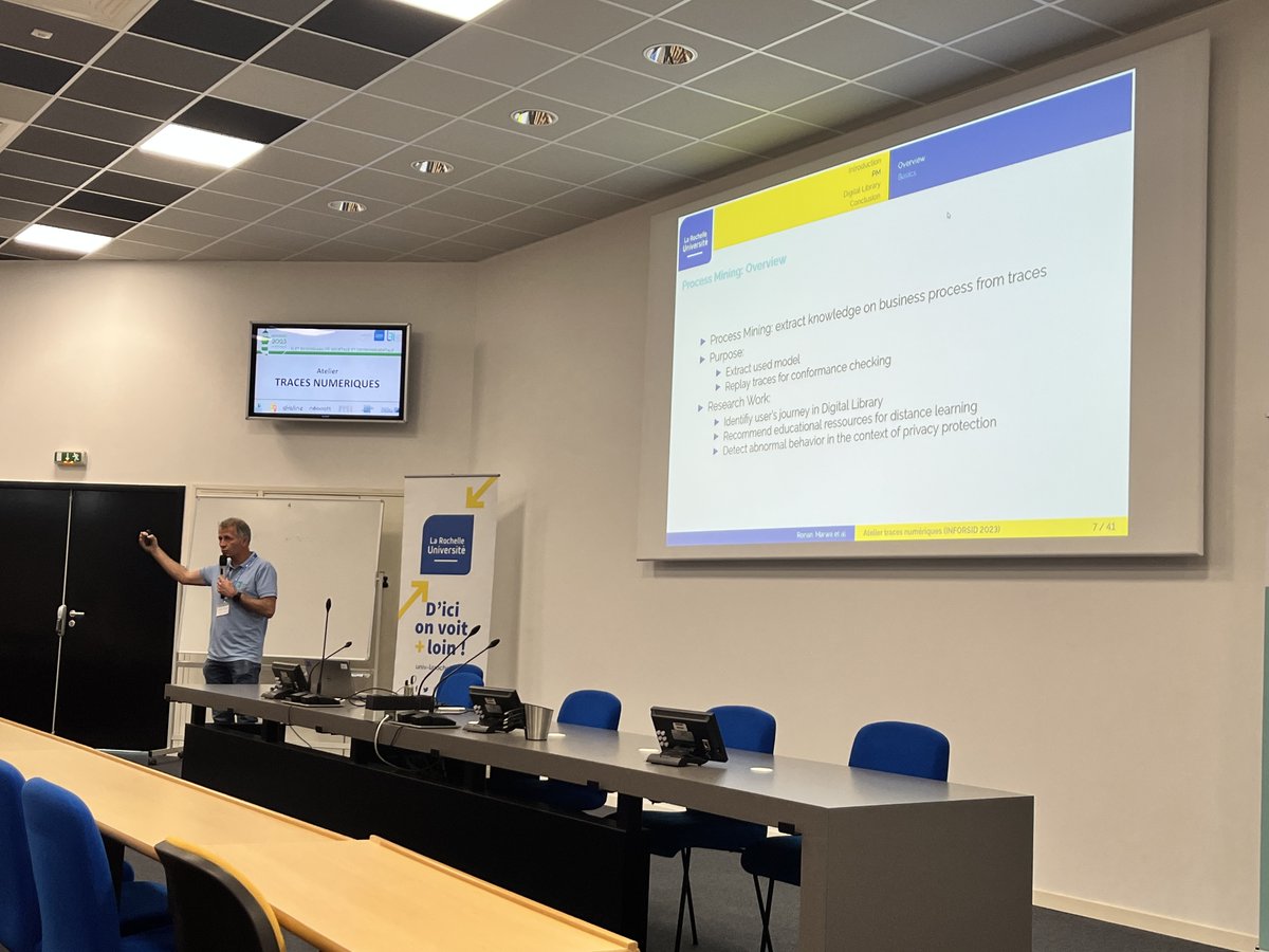Inforsid2023's tweet photo. Fin du premier atelier #INFORSID2023. Merci aux participants pour les échanges nourris après les présentations.

⌚ RDV demain à 9h pour l'ouverture officielle :)

👟 Bon footing à ceux qui sont partis courir (le CM préfère aller en terrasse...) https://t.co/uTKlJ6Qah8