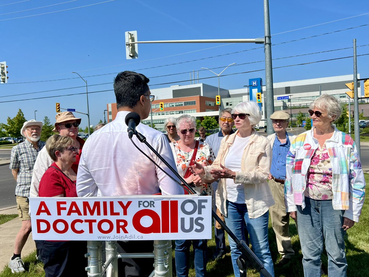 ShamjiAdil's tweet photo. Today, I launched my new policy: “A Family Doctor for All of Us.”

2.2 million Ontarians don’t have access to primary care. 

As @OntLiberal leader, my plan would ensure primary care for everyone, a family doctor #ForAllOfUs.

Find out more 👇
https://t.co/MhYViu13Ui

#onpoli https://t.co/tn6APH2YZU
