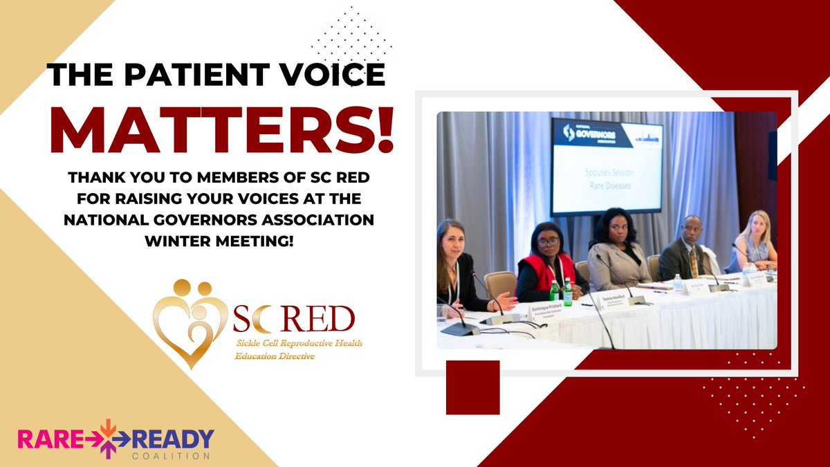 Advocating for rare diseases, expressing the importance of patient voices in policy and programs,
<a href="/SickleRED20/">SickleRED</a> members were part of a panel at the <a href="/NatlGovsAssoc/">NGA</a> Winter meeting. #nga #raredisease bit.ly/41R7FDz