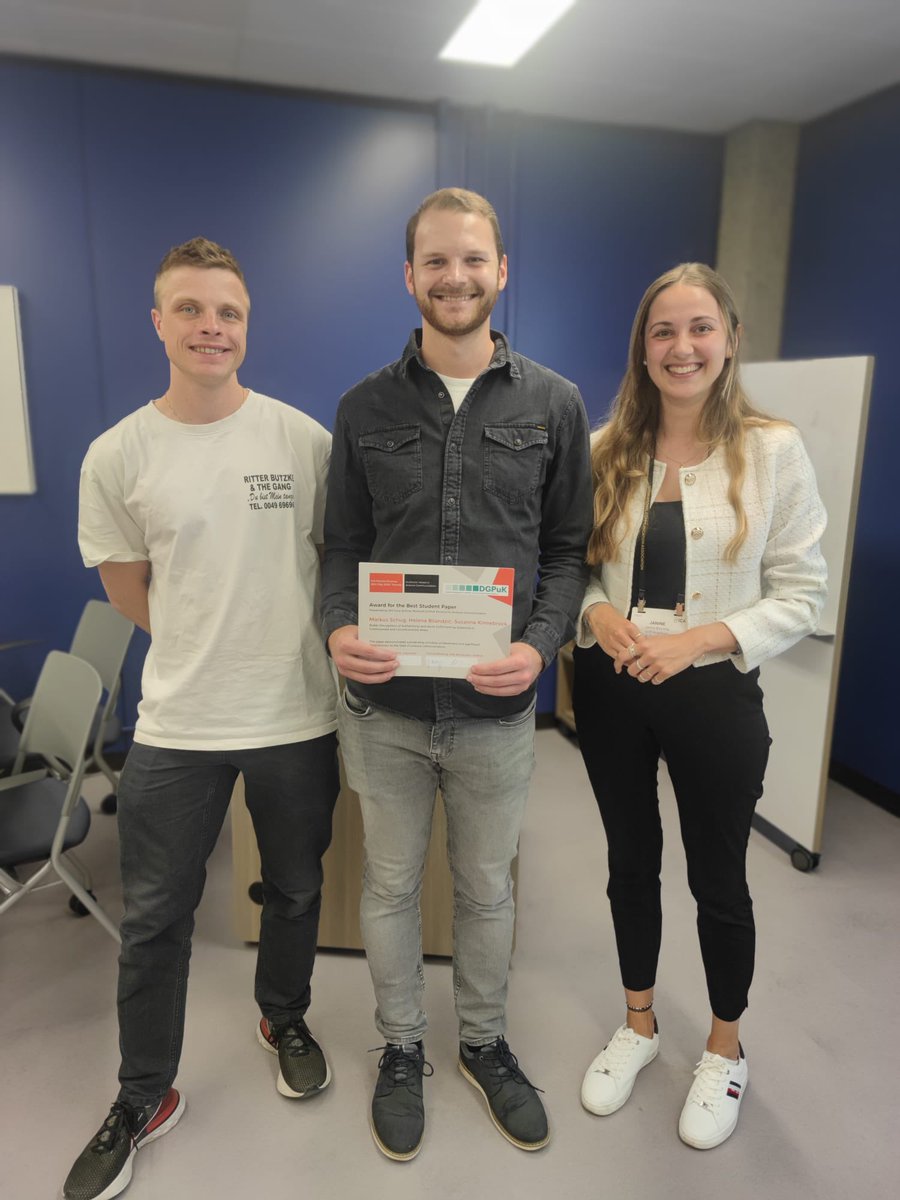 Proud moment for <a href="/janine_bless/">Janine N. Blessing</a>, DGPuk Mittelbau #wisskomm, and me as we present the Best Paper Award at this year's ICA post conf to @markus_schug  &amp; colleagues! Huge congrats on this well-deserved recognition on your work on perceptions of scientists' norm fulfillment