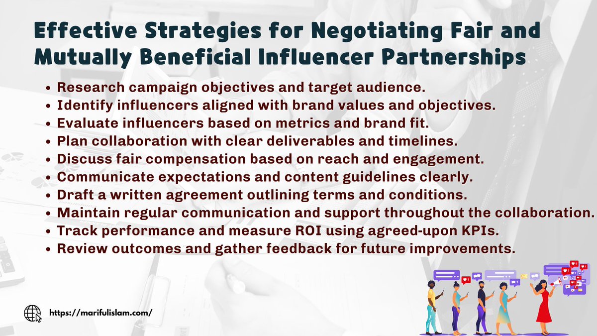 marifulislamceo's tweet photo. 🔑 Don't miss out on fair &amp; mutually beneficial influencer partnerships! Learn effective strategies to level up your collaborations. Check out our latest blog post! #InfluencerPartnerships #NegotiationStrategies 📝✨ https://t.co/tkAvMMpltn