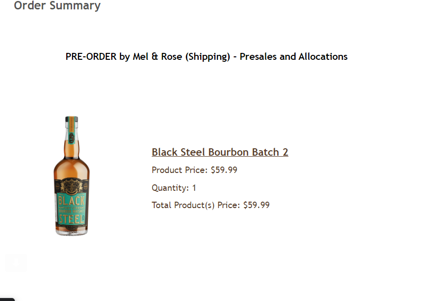 Oh baby, who else was able to score a bottle? <a href="/BlackSteel/">Black Steel Bourbon</a>