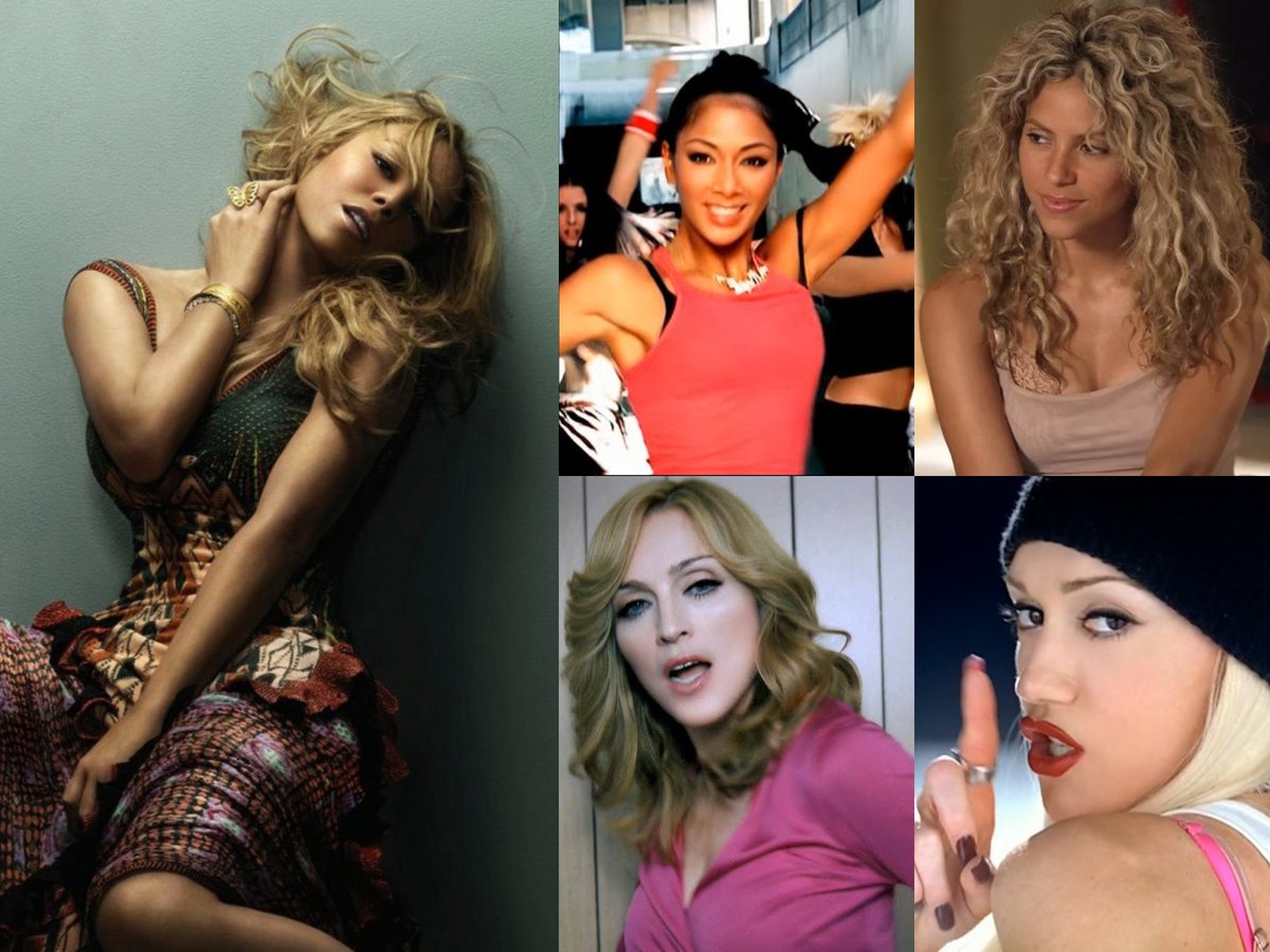 Top female songs of 2005 globally (per. United World Chart points)
Mariah Carey - We Belong Together (5.69M points)
Pussycat Dolls - Don't Cha (5.67M)
Shakira - La Tortura (5.57M)
Madonna - Hung Up (5.11M)
Gwen Stefani - Hollaback Girl (4.42M)