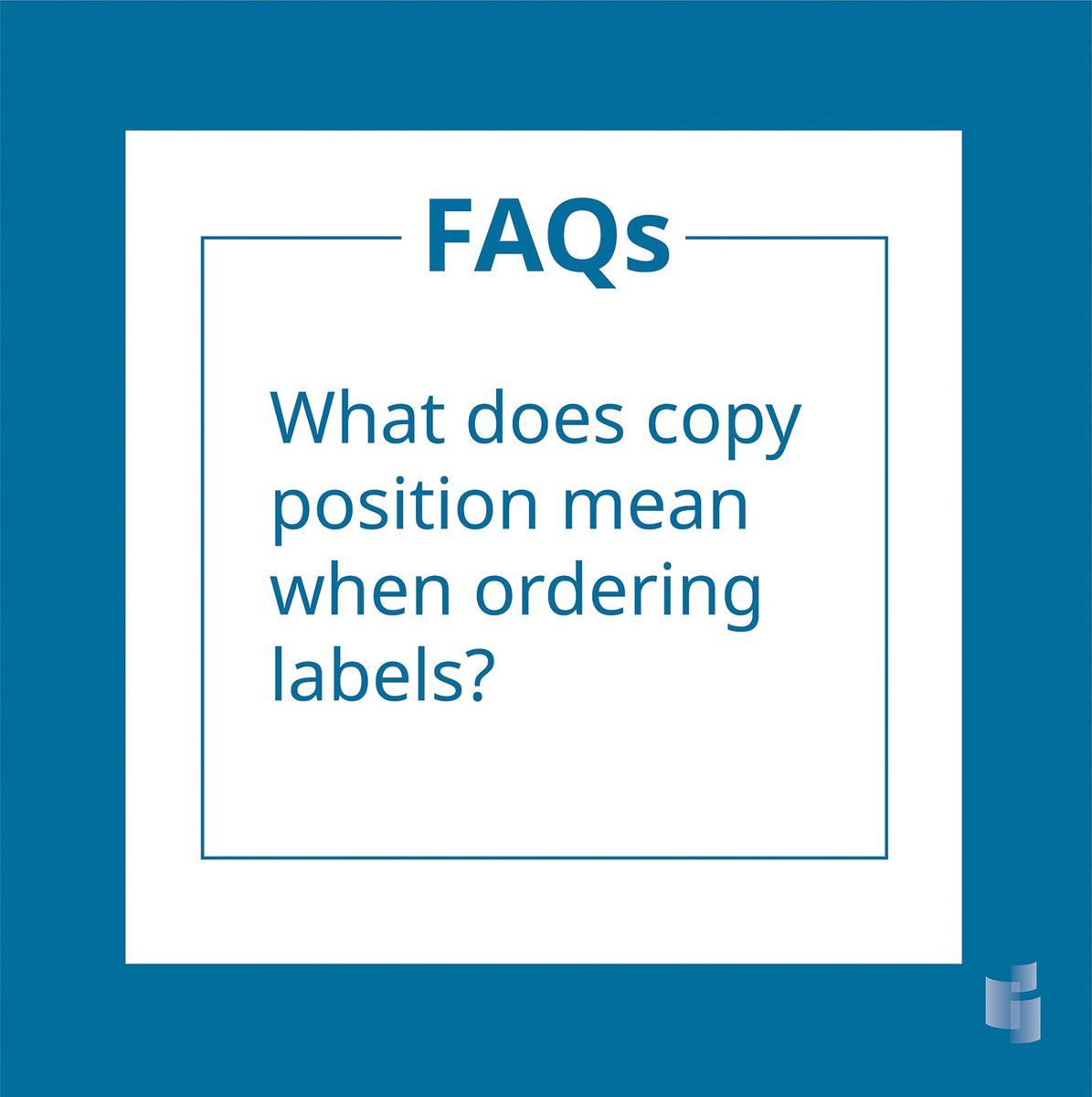 Copy position (also known as unwind direction) refers to the orientation of the labels as they come off of the roll (i.e. as you unwind the roll of labels).

#inovarlocations #inovarinspirations #inovarpackaginggroup #nationwide #copyposition #labelunwind
