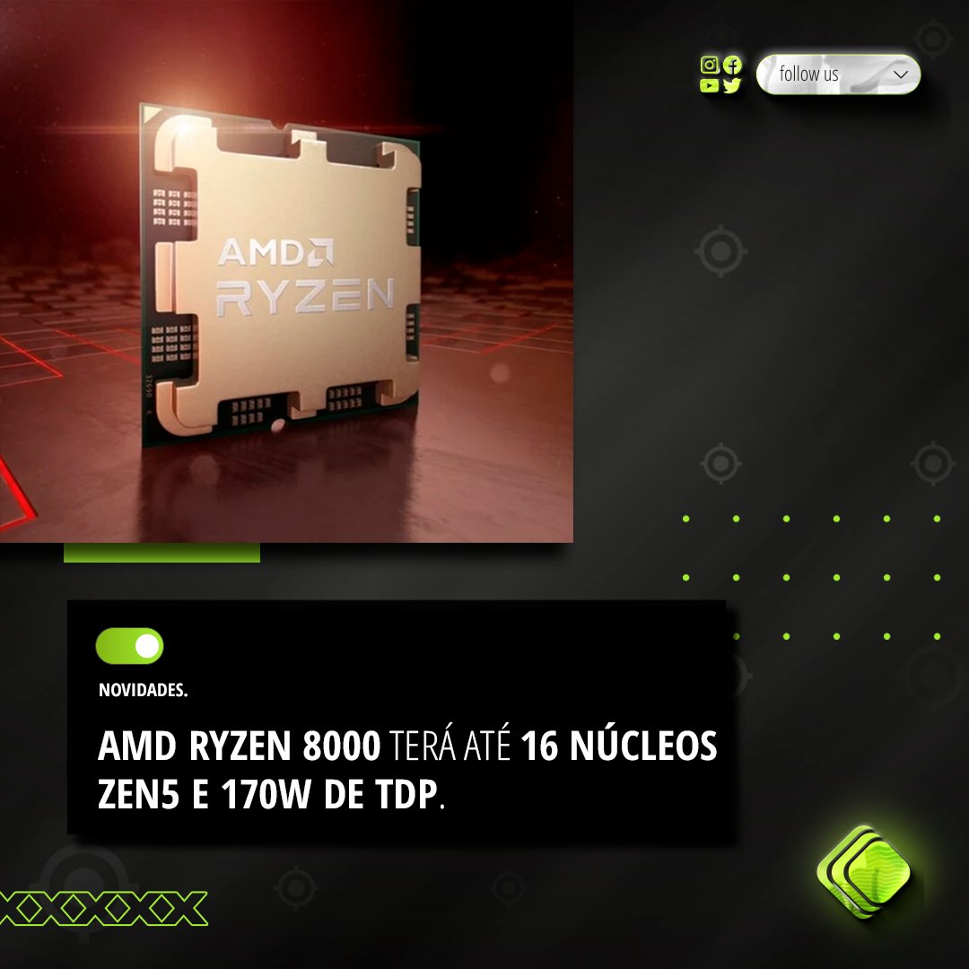 gamingfps_'s tweet photo. Com os poderosos Zen5 CCDs "Eldora" e os núcleos de processador Zen5 "Nirvana", a próxima geração promete um desempenho impressionante. Os núcleos irão variar de 6 a 16 na arquitetura Zen5, acompanhados por um consumo de energia que vai de 65W até 170W (TDP). https://t.co/f7ffLFaAqH