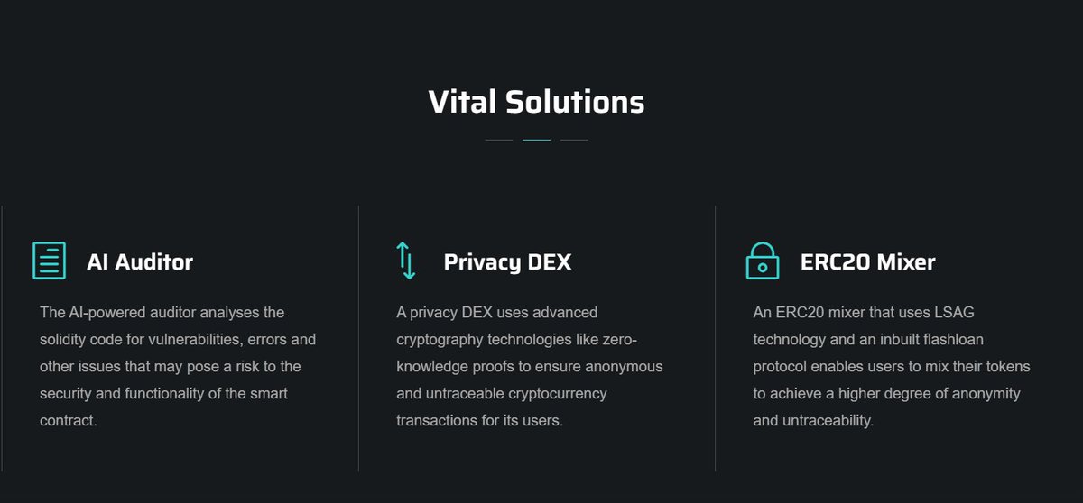 The #0x0 has 3 main products! 1⃣ AI Auditor 2⃣ Privacy DEX 3⃣ Erc20 Mixer 4⃣ Anti-Rug AI 5⃣AI Developer Hub Cool stuff!