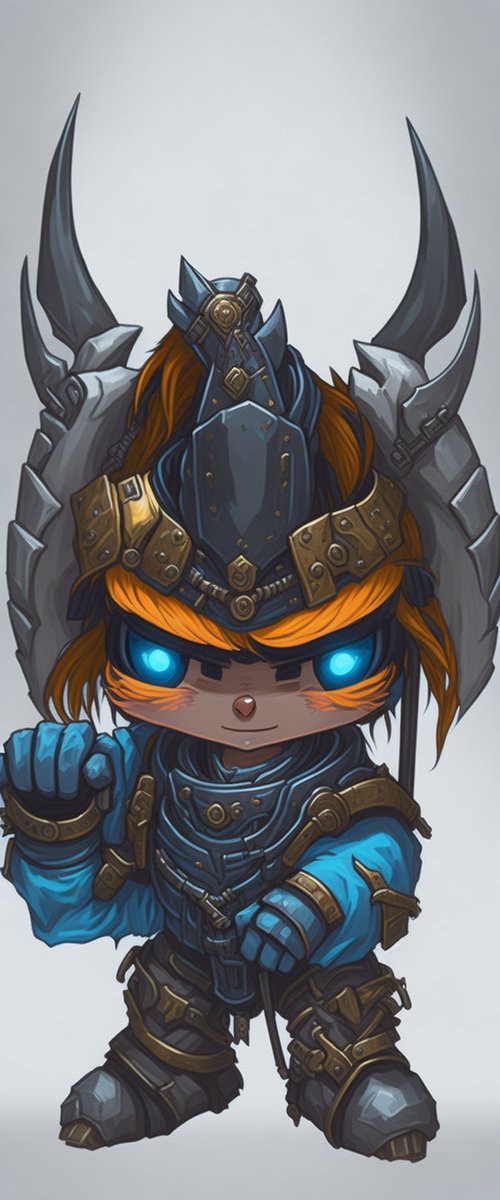 Info_Set2012's tweet image. #BlockChainCuties como lo ve la IA a uno de mis Cuties antes de ir a un RAID