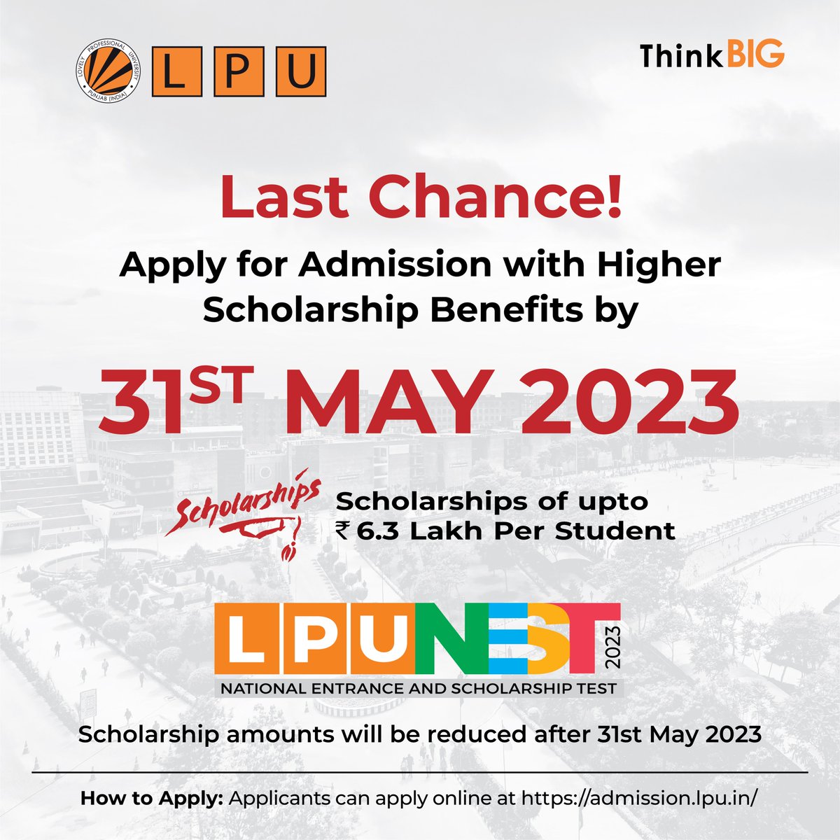 Admissions Closing Soon. Join one of the top Universities & be a Proud Verto

#lpudesign #lpuuniversity #bestcampus #graetexperience #newlearnings #leadinguniversity #hollisticdevelopment #aheadwithtime #comejoinus #admissionsopen #proudvertos