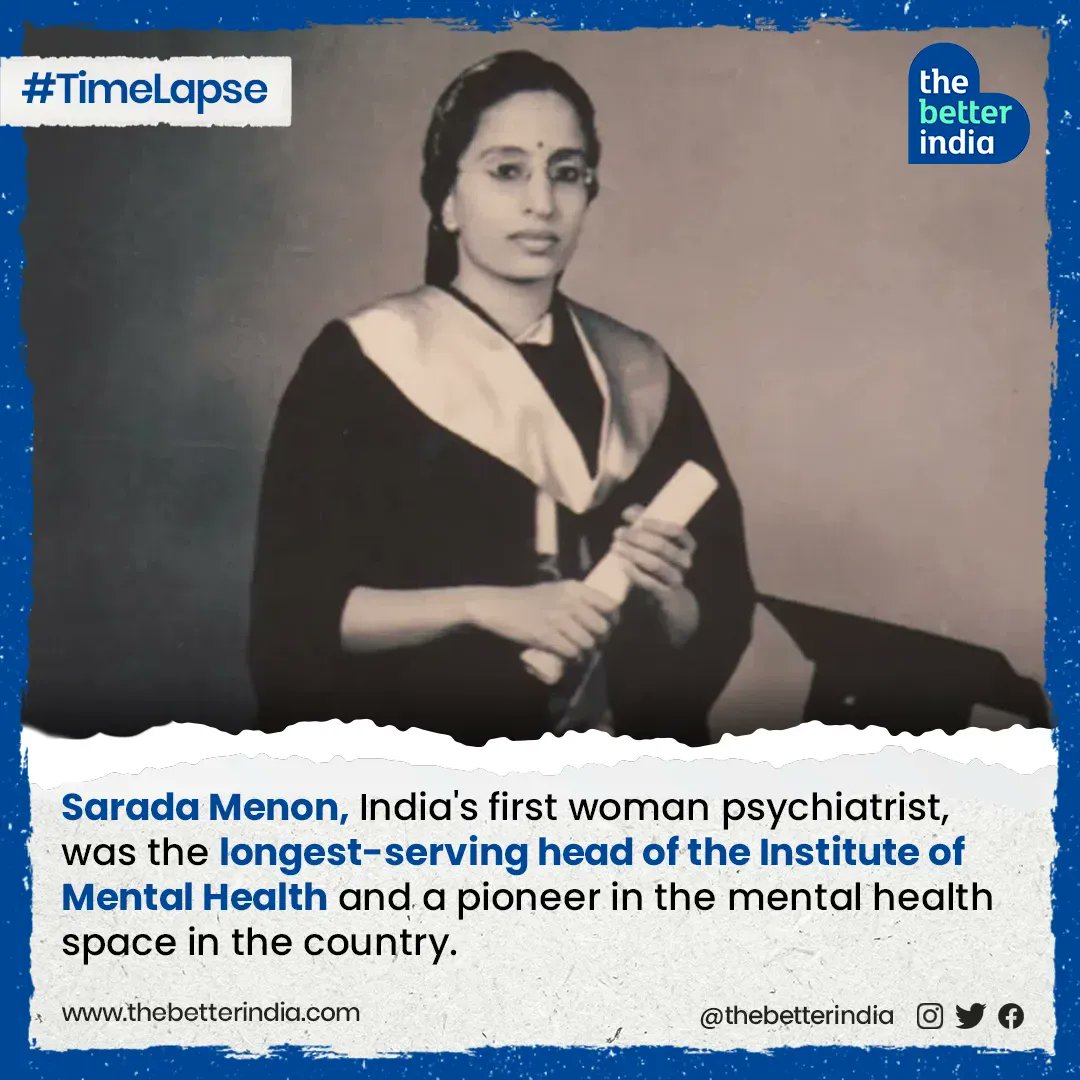 The Better India on Twitter "Sarada Menon, India's first woman