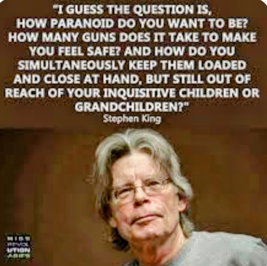 Stephen King on guns...
#VoteBlueToStopTheStupid 
#ItsTheGuns #NeverAgainisNow