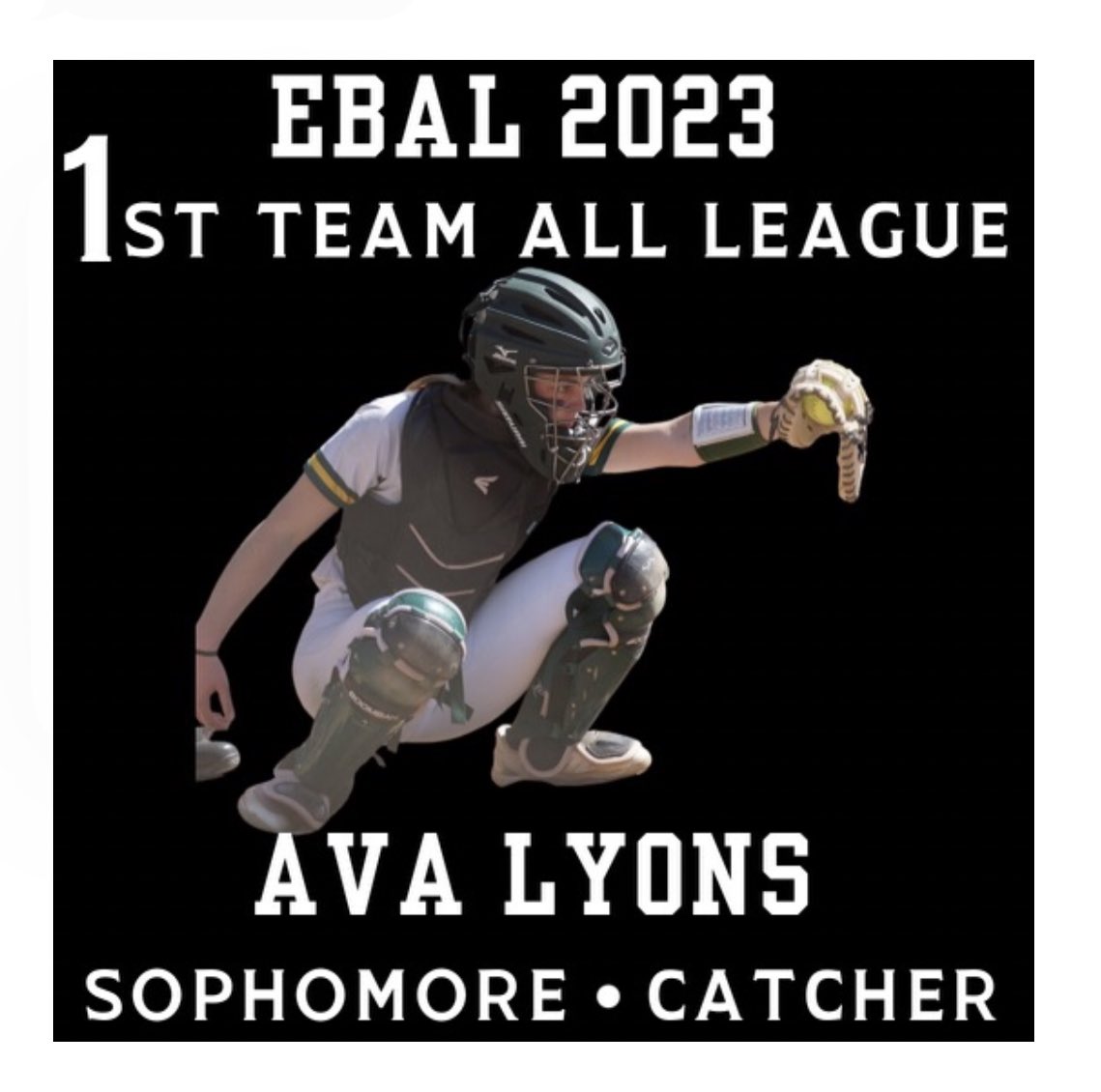 Ava Lyons (@avalyons2025) on Twitter photo I’m so honored to say that I have received ‘23 EBAL 1st Team All League. Thank you <a href="/THE_EBAL_SPORTS/">East Bay Athletic League</a> for this amazing title I’m so grateful💚💛
Season Stats
.357 BA
23 RBIs
Post Season Stats
.471 BA
OPS 1.06
CS% 29.5
1 Error
<a href="/CalPolySoftball/">Cal Poly Softball</a> <a href="/srvathboosters/">SRV Ath Boosters</a> <a href="/westcoastpreps_/">West Coast Preps</a> I’m so honored to say that I have received ‘23 EBAL 1st Team All League. Thank you <a href="/THE_EBAL_SPORTS/">East Bay Athletic League</a> for this amazing title I’m so grateful💚💛
Season Stats
.357 BA
23 RBIs
Post Season Stats
.471 BA
OPS 1.06
CS% 29.5
1 Error
<a href="/CalPolySoftball/">Cal Poly Softball</a> <a href="/srvathboosters/">SRV Ath Boosters</a> <a href="/westcoastpreps_/">West Coast Preps</a>
