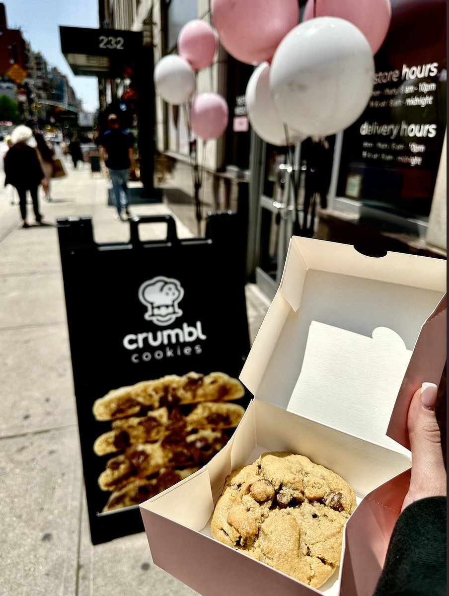 Loving these cookies from @CrumblCookies 🍪 get yourself a tasty treat located right on 7th ave.. a few minutes away from our co working space!🤩 #42west24 #officelife #flatiron #cowork #coworkingspace #coworking #flatirondistrict #manhattan #nyc #crumblcookies #nycsummer