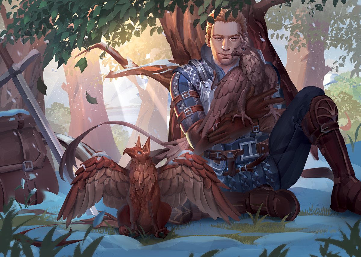 bioware's tweet image. 🎨 @SitoriC 
#dragonage #dragonagefanart #alistair #griffins