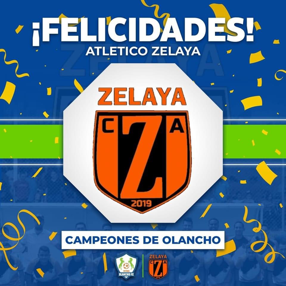 Felicidades al Club Atlético Zelaya de Salama por haber logrado el campeonato de la departamental de Olancho, a su afición, jugadores, cuerpo técnico y junta Directiva.
#FelicidadesCampeones
#TodosSomosOlancho
#atleticozelaya