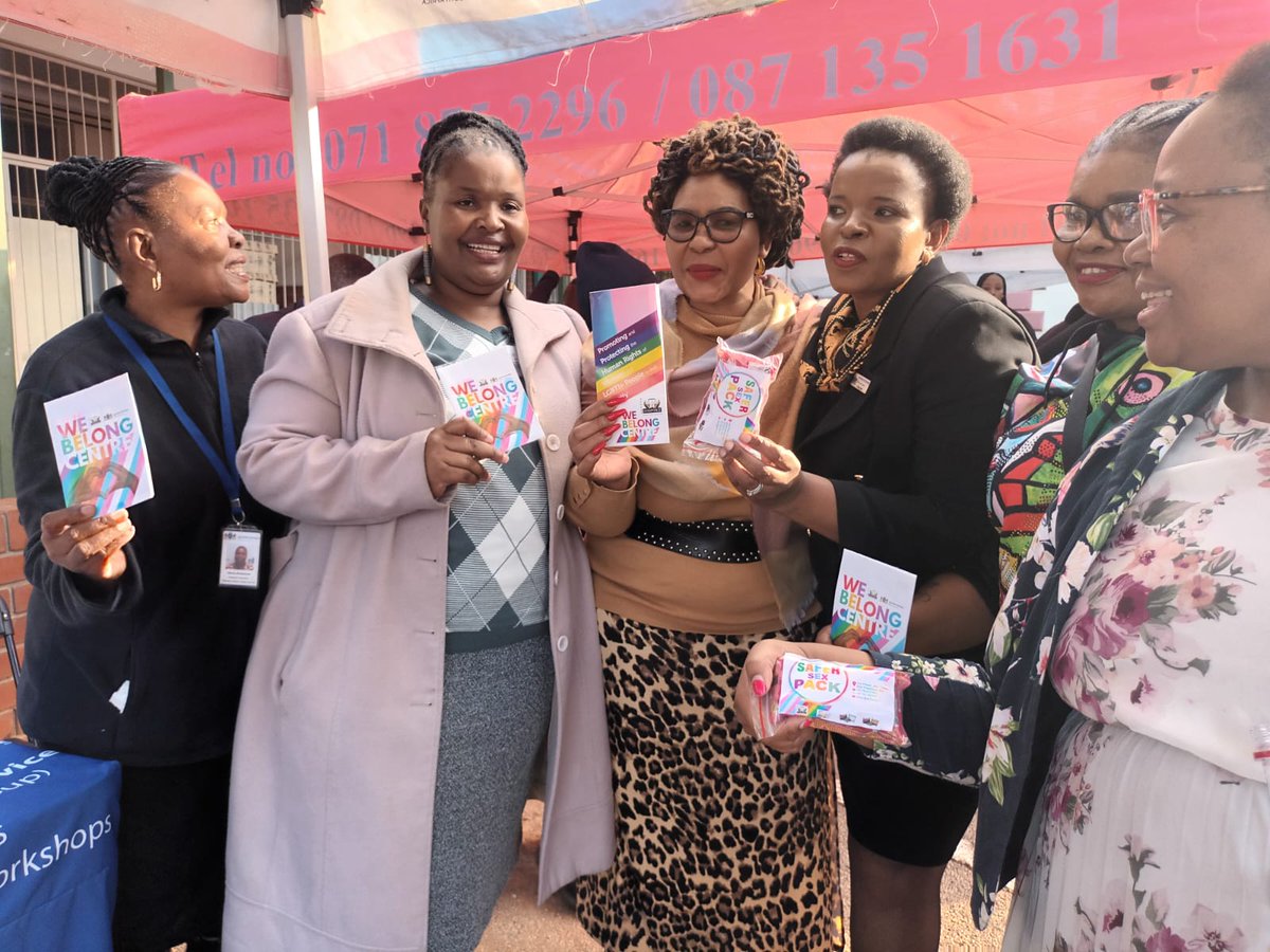 HealthTshwane's tweet photo. MEC for Health and Wellness Nomantu Nkomo Ralehoko visiting different service stalls during the launch for Key Population Friendly Service Centre at Skinner Street Clinic in Pretoria.
#KeyPopulation
#AsibeHealthyGP https://t.co/pD6H7l47Cm