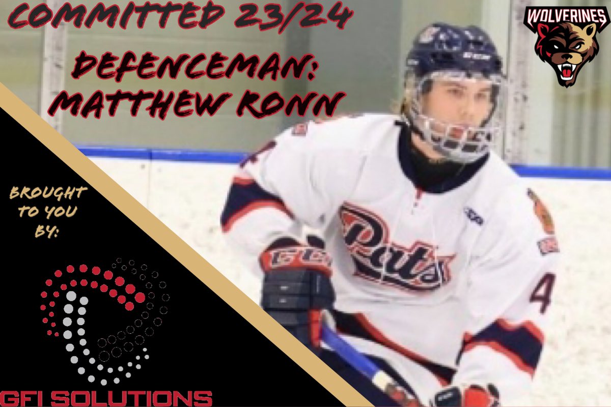 The Wolverines are proud to announce defenceman Matthew Ronn has committed to the Wolverines for the 23/24 season. 

The Yorkton, Saskatchewan, native put up 24 points in 46 games with the Estevan Bruins and Regina Pat Canadians. 

Full story: whitecourtwolverines.ca/matthew-ronn-c…