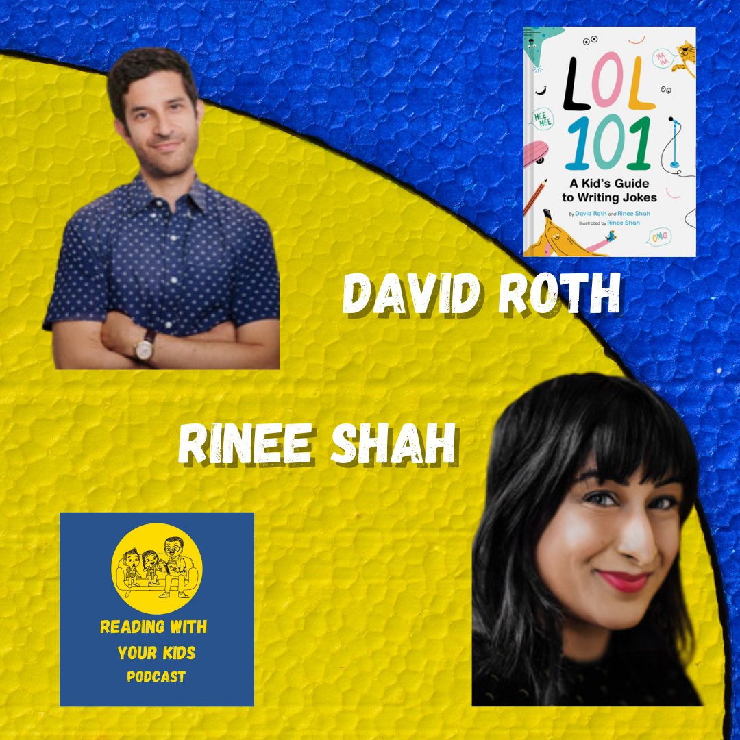 Looking To help Your Kids Unleash Their Inner Comedian? Don't miss David Roth and Rinee Shah as they deliver a laugh out loud seminar on all things hilarious on the #ReadingWithYourKids #Podcast. #Comedy #LOL @ChronicleBooks @jedliemagic