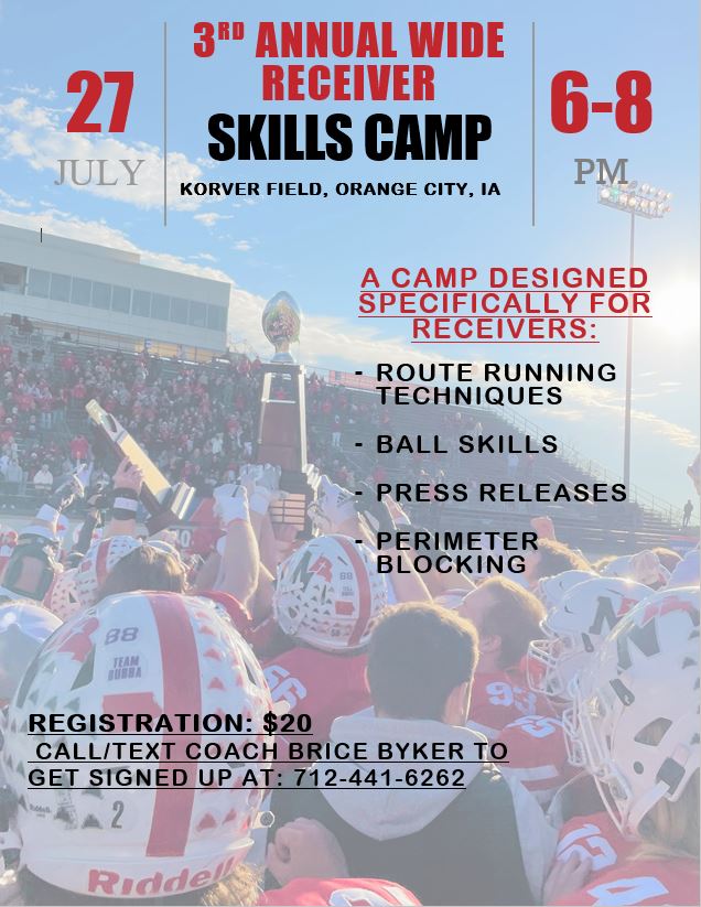 WE'RE RUNNIN IT BACK! 3rd Annual Receiver Camp 😤 All high-schoolers entering grades 10-12. Call/Text/DM myself to get registered. Come learn from National Champion Receivers!