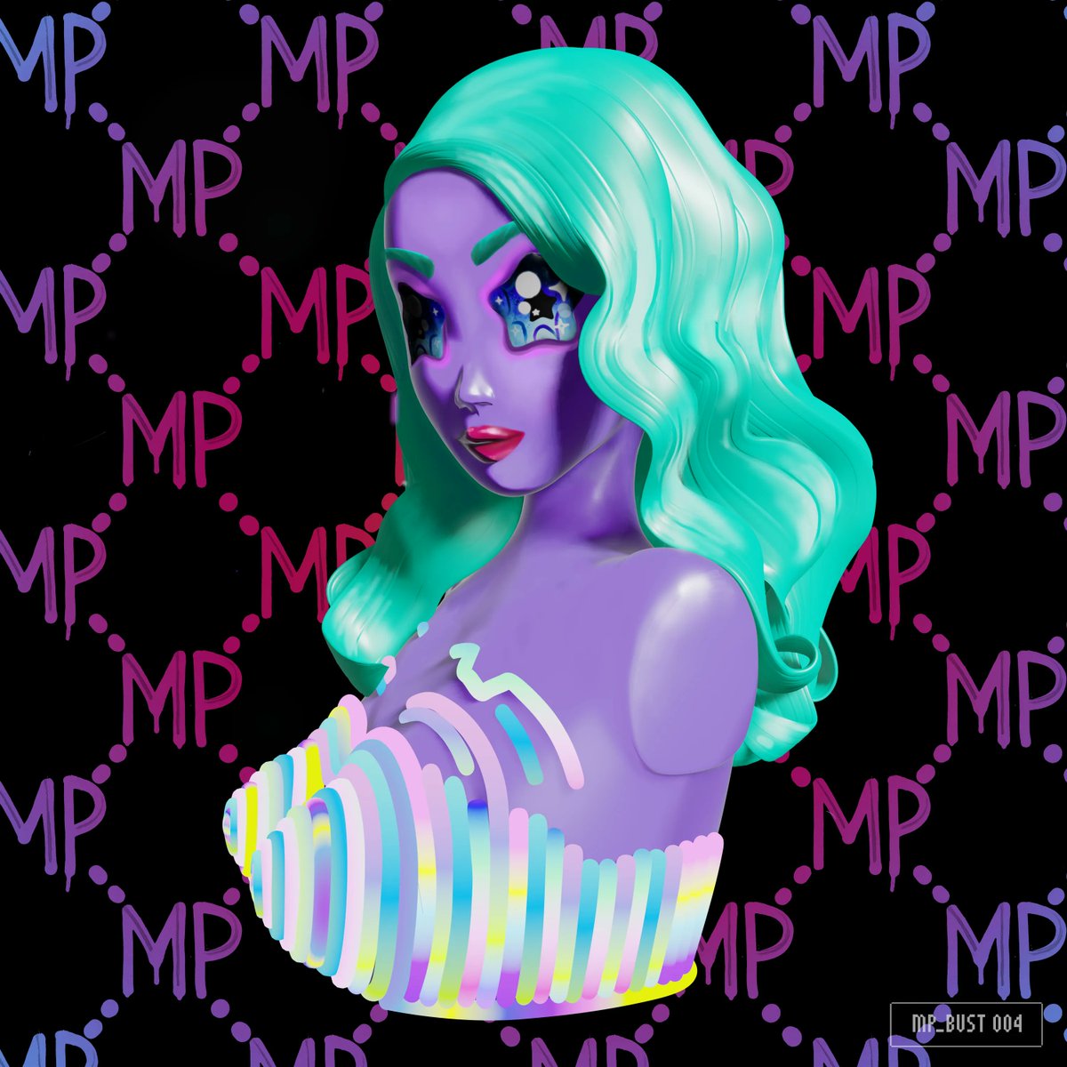 MARZIPAN BUST 004 ✨ this lovely bust and a few more from my genesis collection MARZIPAN BUSTS are available on Opensea for .03 ETH 🤩 buff.ly/43xXsNS #NFT #NFTart #NFTcollector #digitalart #3dnft #3dsculpt #surrealart #pfp #characterart