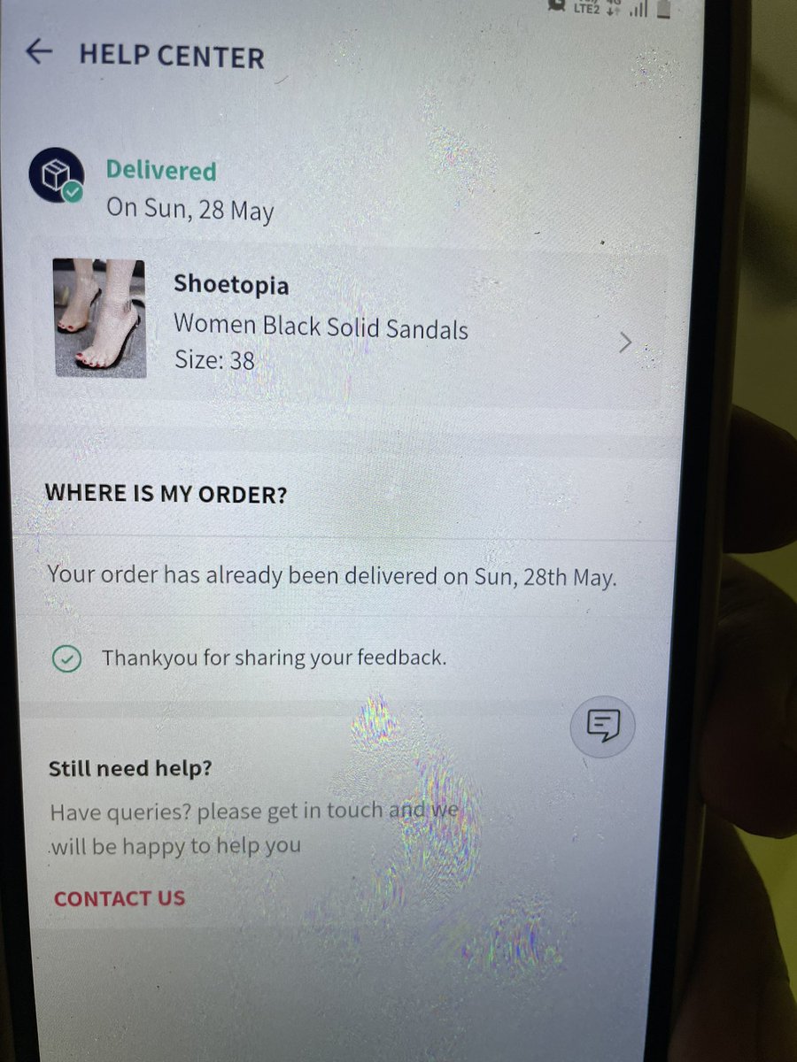 Ordered from myntra and boom it didn’t recieved any parcel but showing delivered on app. No help from myntra and their customer service no also don’t work. Shall i forget my money paid? 
@myntra @jagograhakjago @ConsumerReports