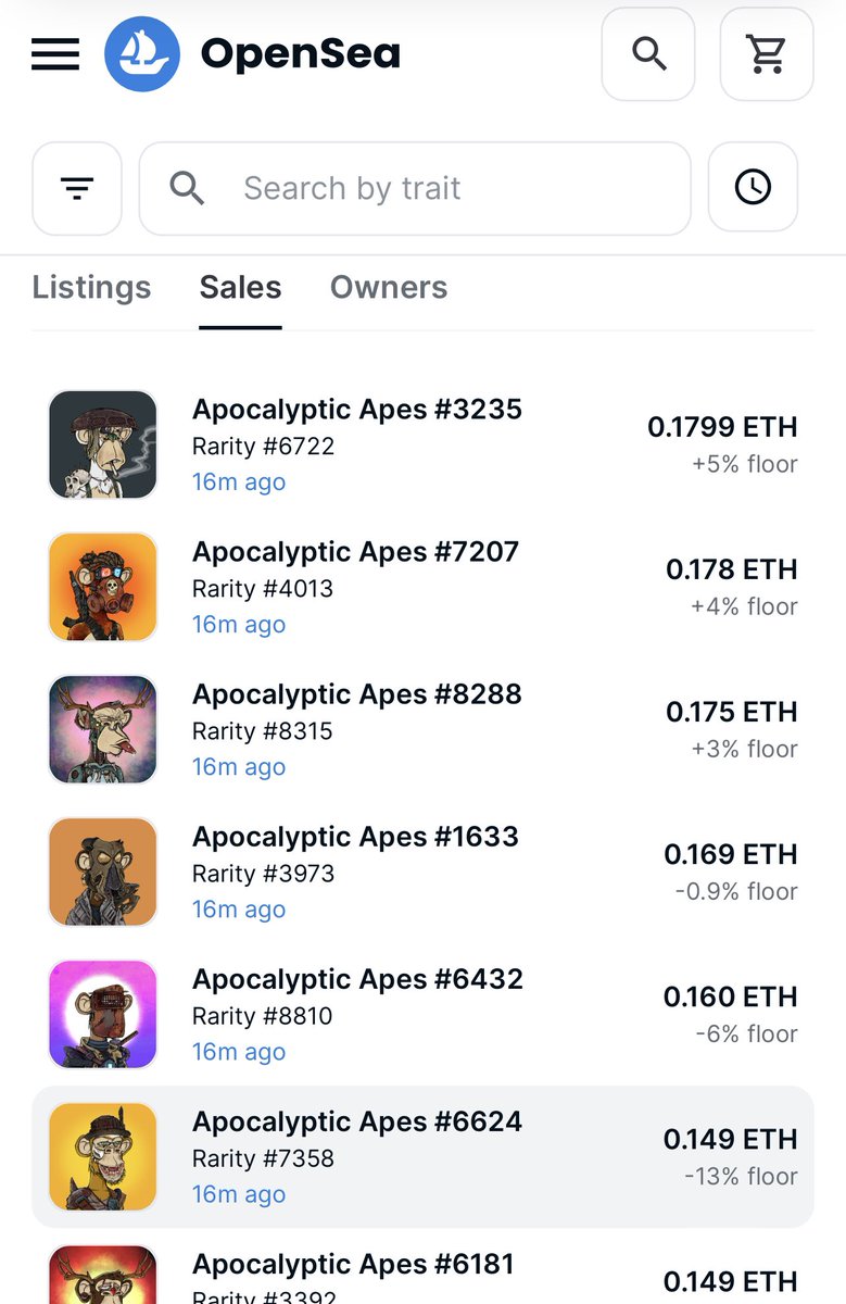 Someone sweeping 🧹 the <a href="/apocalypticapes/">Apocalyptic Apes | 🦍</a>? I wonder why…😏
Could it all be a $PSYOP? 🤔 Who knows. 😵‍💫
#AAPES 

<a href="/eth_ben/">ben.eth</a> <a href="/3orovik/">borovik</a> <a href="/Fityeth/">fity.eth</a>
