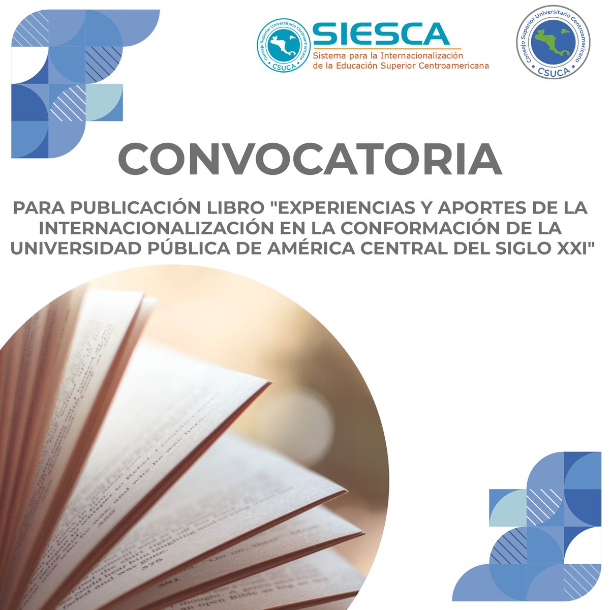 SGCSUCA's tweet photo. 📢 CONVOCATORIA para la publicación colaborativa de Experiencias y Aportes de la Internacionalización en la Conformación de la Universidad Pública de América Central del Siglo XXI
👉Más información: https://t.co/b2iyxjevVI
#EducaciónSuperior #SIESCA #internacionalización https://t.co/nLRb3Gw9yF