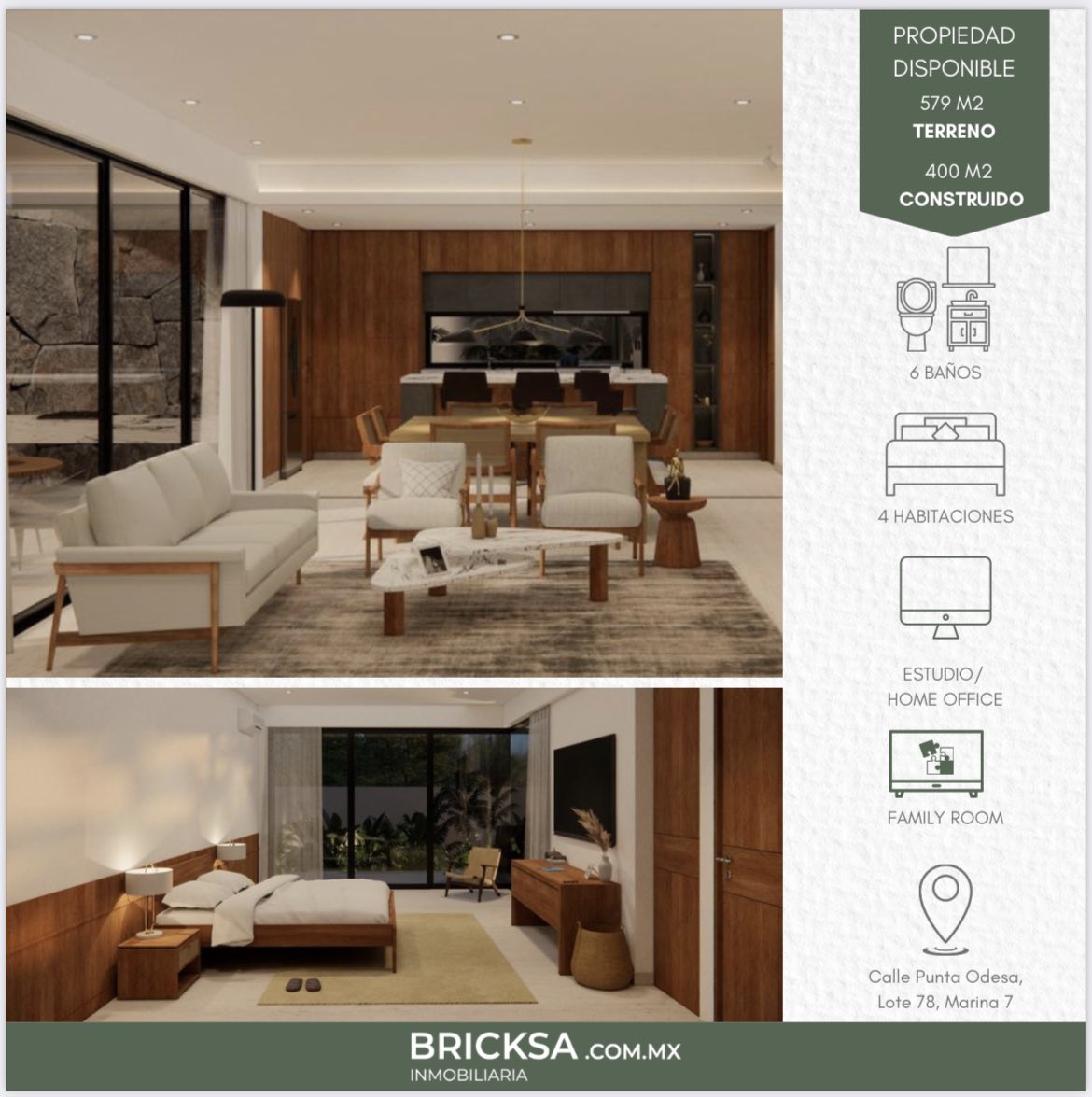bricksacommx's tweet photo. PREVENTA

CASA ODESA 
(Con vista al manglar de PT) 

MARINA AND GOLF 

Entrega en Noviembre 2023 

4 habitaciones 
Family room 
Estudio / Home office 
Super terraza
Alberca 
Y más…. 

Marina and golf 
Punta Tiburon https://t.co/rAruWLXmqV