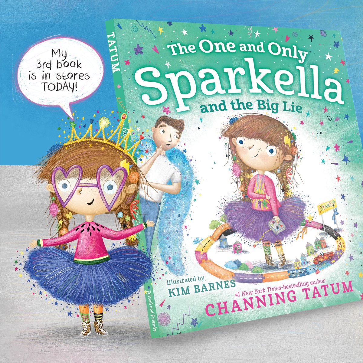 The day is finally here! @channingtatum’s THE ONE AND ONLY SPARKELLA AND THE BIG LIE is officially out, and you can buy it at booksellers near you and online at Sparkella.com! 🥳🌟🦄 #ChanningTatum #Sparkella #TheOneAndOnlySparkella