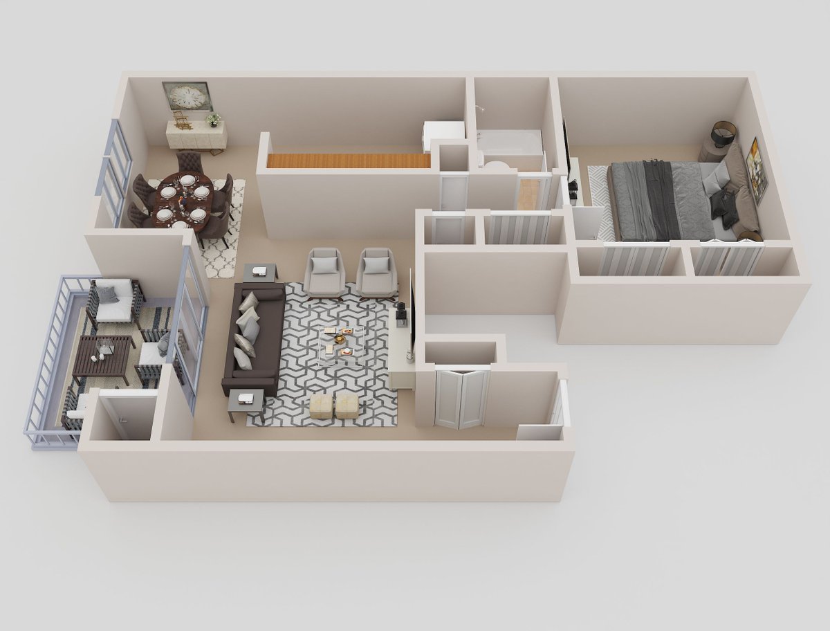 Realtors and multifamily owners love our 3D floor plans to market their properties #realtor #realestate #floorplan #architecture #nycrealestate #larealestate #chicagorealestate