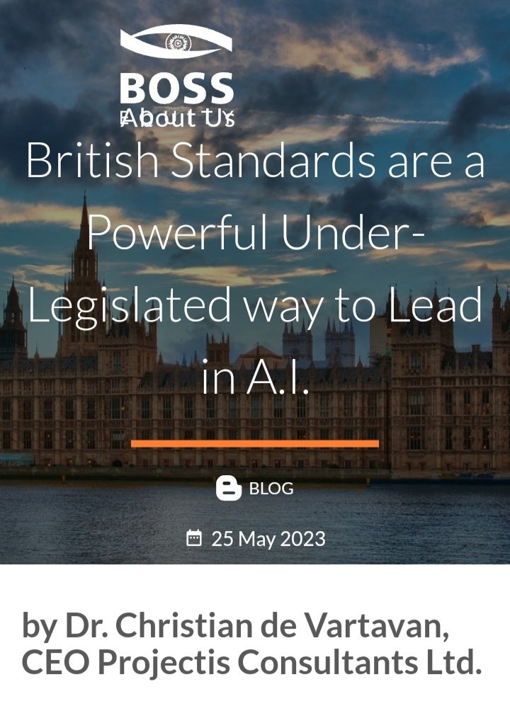 cdevartavan's tweet photo. Boss Equity publishes today, in its very widely read newsletter (25K+ executives), my article entitled '#British #Standards are a Powerful Under-Legislated way to Lead in #AI

@10DowningStreet
@UKHouseofLords
@HouseofCommons
@UKParliament
.@FT

https://t.co/VnGTJ2kdJH https://t.co/mp15nSXJ0Q