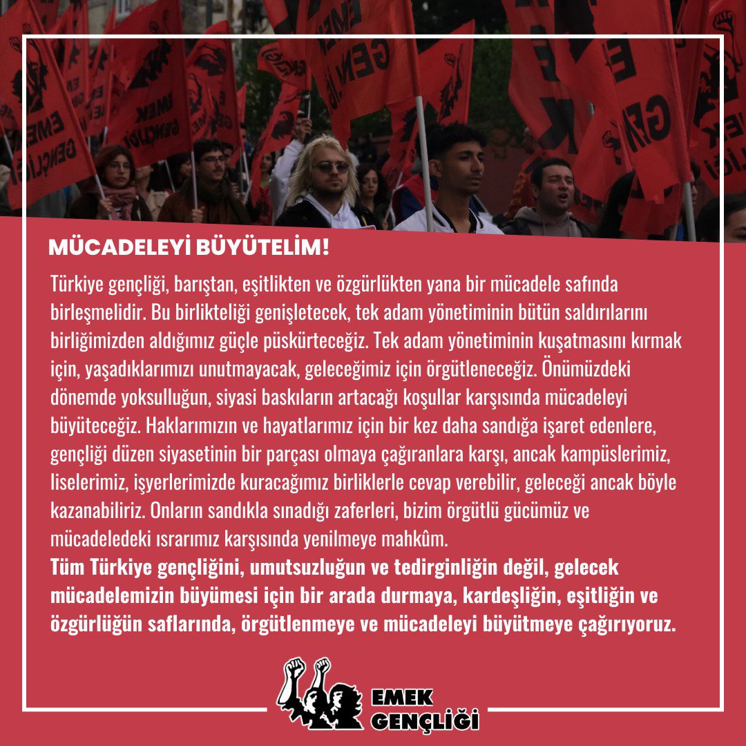 emekgencligi's tweet photo. TEK ADAM YÖNETİMİNE KARŞI MÜCADELEYE DEVAM EDELİM! https://t.co/h3QSMSLjjE