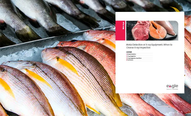 eaglexray's tweet image. Your seafood’s temp, moisture and salinity doesn’t affect an x-ray machine’s sensitivity of detection! Learn whether MD or X-ray is the best solution for your seafood application in our NEW white paper.  #contaminantdetection #seafood buff.ly/3LymeXQ