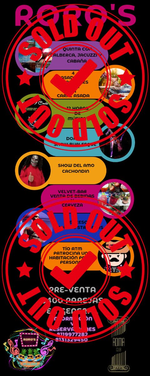 Con gran orgullo y agradecimiento, es para nosotros todo un placer anunciar el LLENO TOTAL
Una vez más, pero en esta ocasión en un evento masivo 🥳🥳🥳🥳
<a href="/doriancoraline7/">DORIAN CUENTA OFICIAL♥️</a> 
<a href="/dj_jisus/">Dj jisus</a>
@XiomaraYCondesw 
<a href="/Dude_Flores/">Diablo</a> 
<a href="/ROROSmty/">ROROS mty</a>