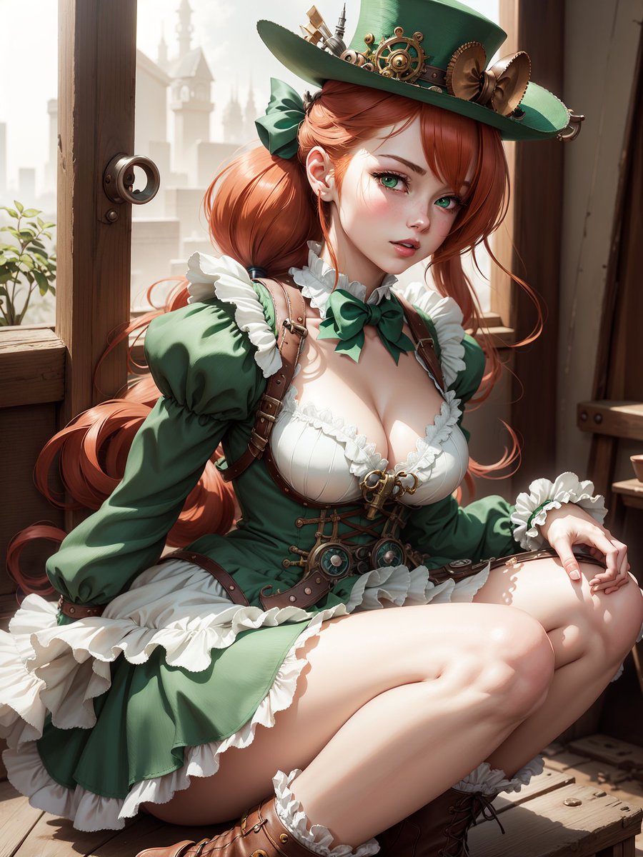 AlizsArts's tweet image. Thank you @Kyato_Ai for inviting me to you #fAIrytalechallenge! I used an steampunk irish version i made years ago of Dorothy Gale from the Wizard of OZ!