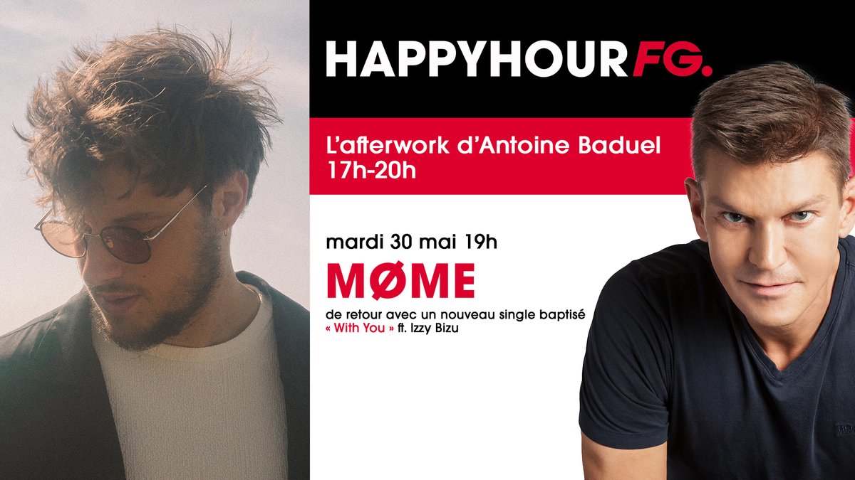 @momeofficial nous présente « With You » dans l’Happy Hour FG d'@antoinebaduelfg : « J’ai fait ce titre avec @IzzyBizu, une amie de longue date… Après mon album Flashback, j’ai voulu créer de façon plus décomplexée, avec des sonorités plus dance, plus French Touch ... »