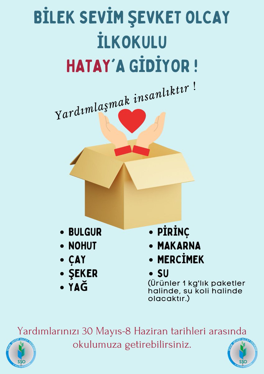 Yardımlaşmak insanlıktır!
Kampanyamız sizlerin de desteği ile daha anlamlı ve daha kapsamlı hale gelebilir 🙏
Yardım kampanyamıza destek olmak isteyenler özelden yazabilir. <a href="/gureniz/">Güreniz Bilek</a>
