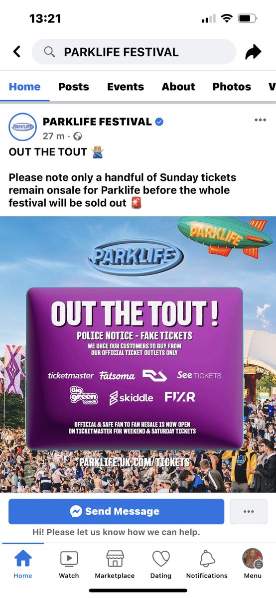 Looking to sell my 2 weekend general parklife tickets, £200 for the pair Ono #parklife #parklife2023 #parklife2k23 #parklifetickets #parklifefestival #festival