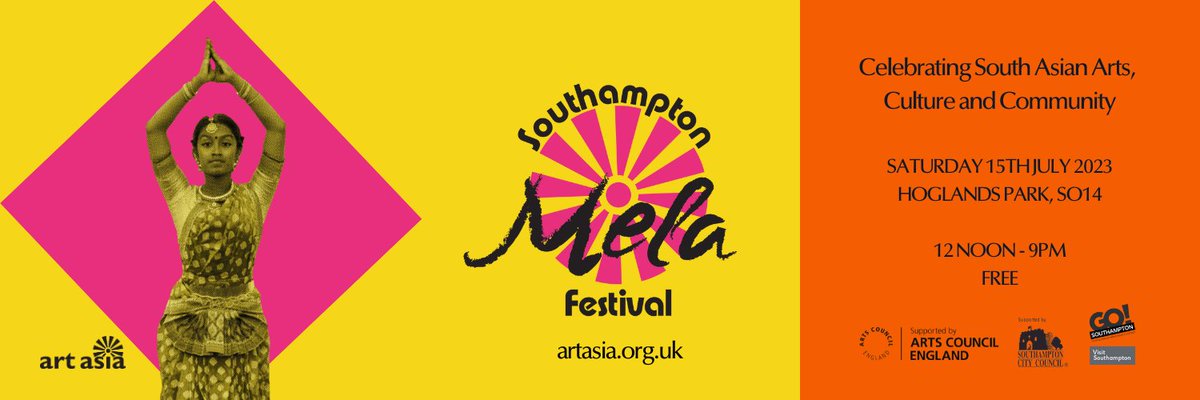We're back! Save the Date! Southampton's favourite outdoor festival, THE Southampton Mela 2023 returns on Saturday 15th July at Hoglands Park... Full lineup announced soon #makeitso #southamptonmela