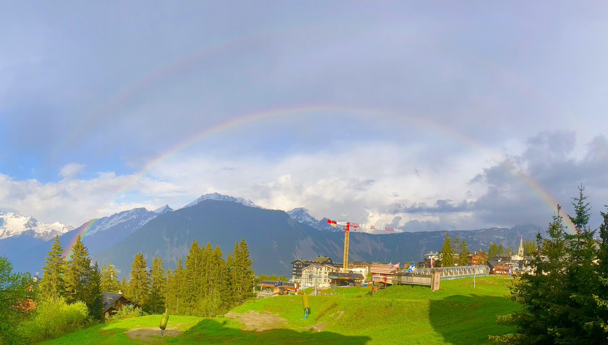 First rainbow of the summer #courchevel #rainbow #3vallees