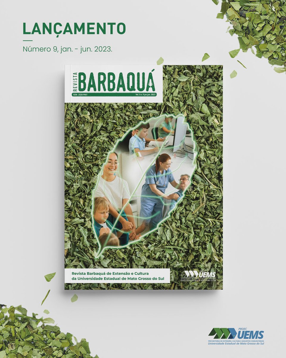 A Barbaquá, Revista de Extensão e Cultura da UEMS, retoma suas publicações em 2023! 

Acesse a 09ª edição da Revista Barbaquá em periodicosonline.uems.br/index.php/barb… 

#uems #editorauems #revistabarbaqua #proec #extensao #extensaouniversitaria