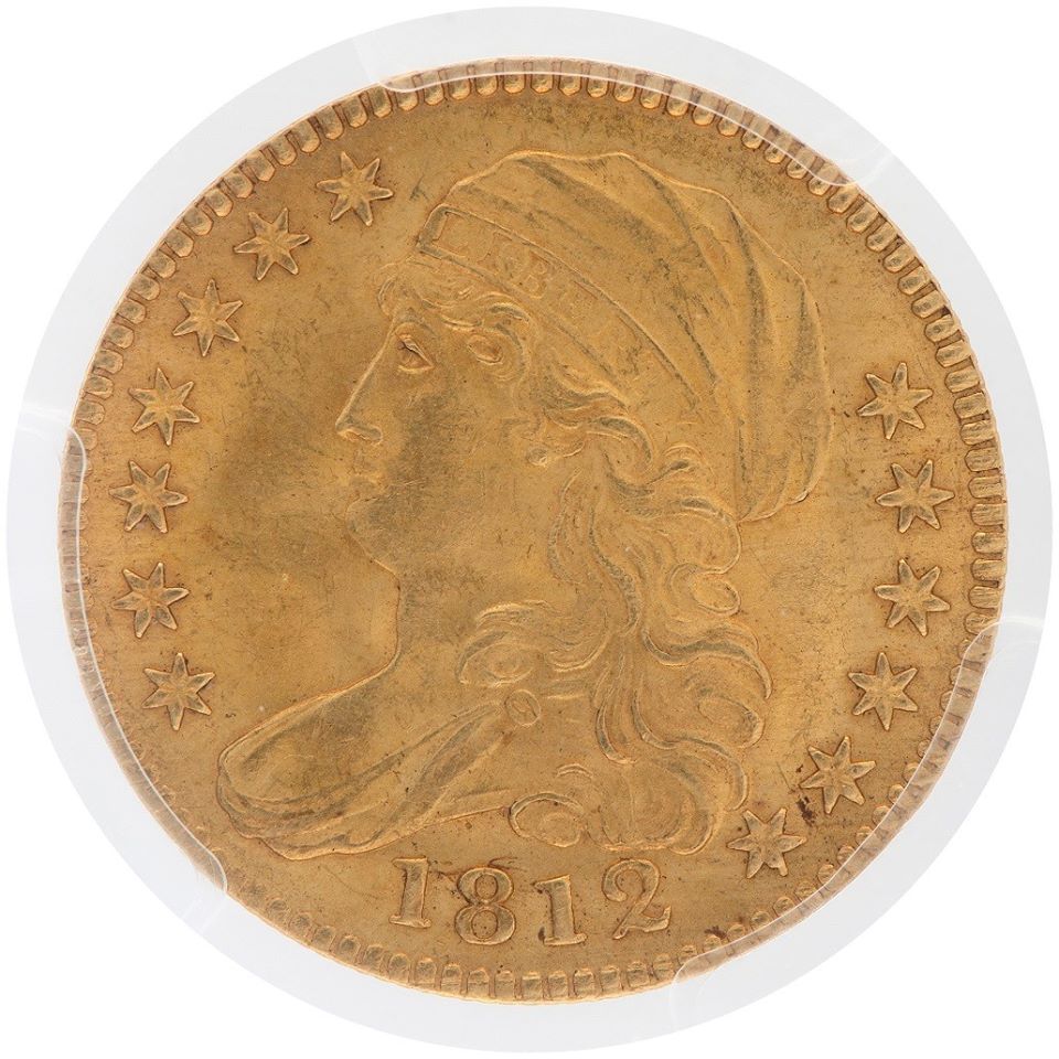 SOLD FOR $22,264! @HakesAuctions is looking for #goldcoins! We sold this 1812 $5 #HalfEagle #goldcoin for an impressive price & would ❤️ to offer another. Have one? Contact Hake's today, #coincollectors! 💰
#USMint #PCGS #numismatics #gradedcoins #coins #gold #money #collector