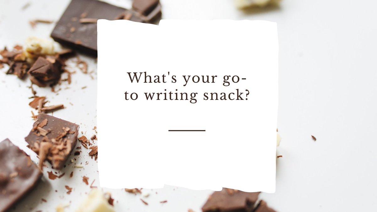 Hey #writers, do you have a favourite snack for when you write? #writingcommunity #amwriting